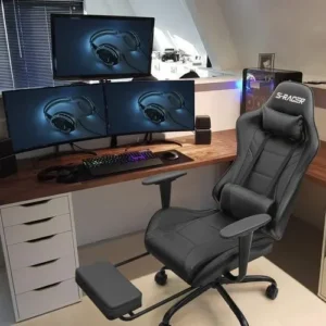 Gaming Chair Leather - Office Chair With Footrest shoppaton store5